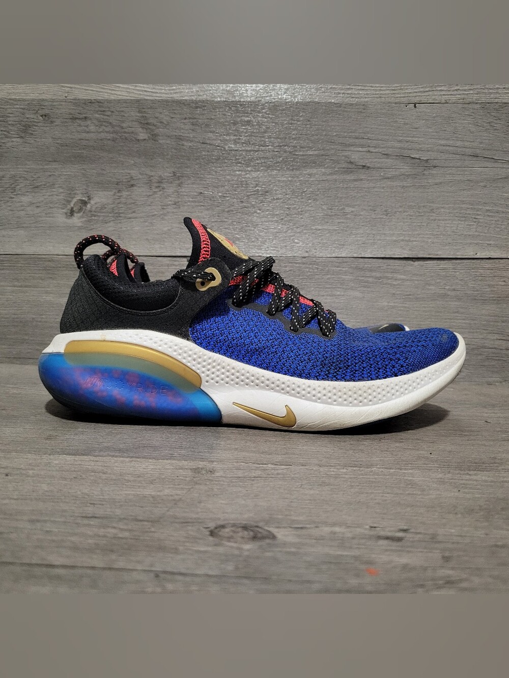 Nike Joyride Run Flyknit Mens 10.5 Light Photo Blue Gold CT1175-001